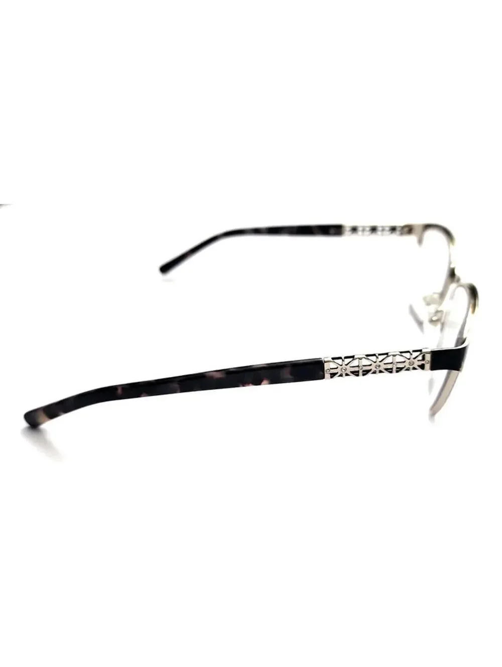 Oscar De La Renta OSL467 001 Black Metal Silver Eyeglasses 53-16 135